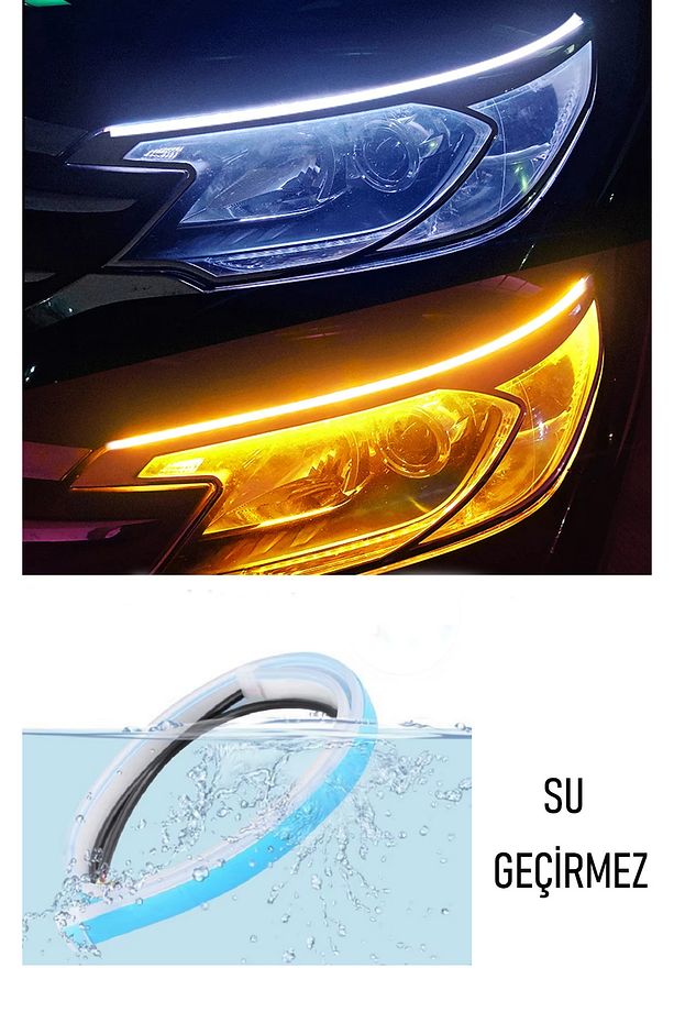 Far Üstü Modüllü Led Kayar Sinyalli 60cm - 8