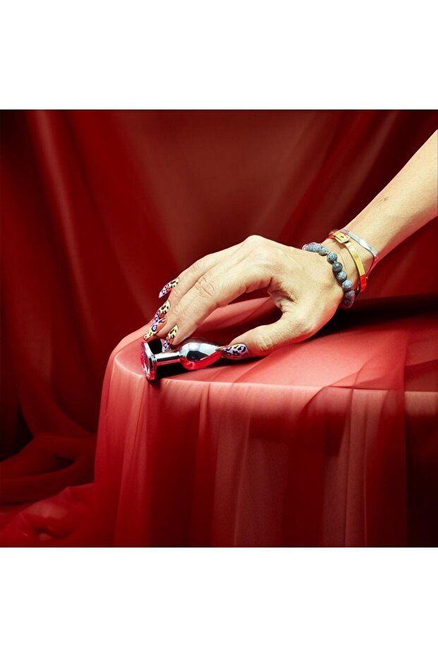 ÇELİK ANAL PLUG MÜCEVHER TAŞLI SİZE-MEDİUM - 3