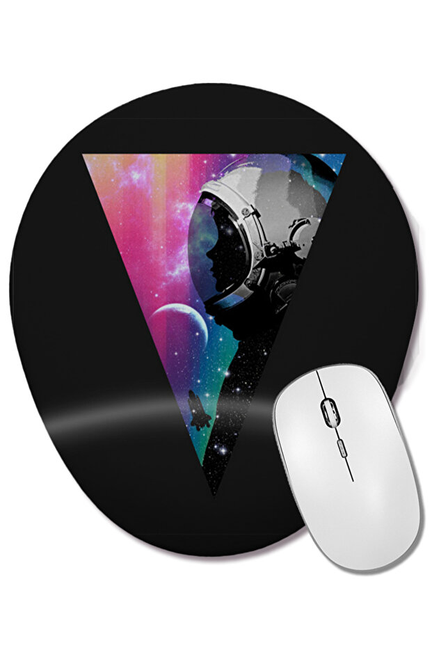 The Astronaut Oval Mouse Pad with Wrist Support