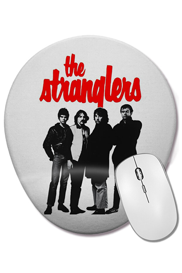 لوحة ماوس بيضاوية من The Stranglers مع دعم للمعصم