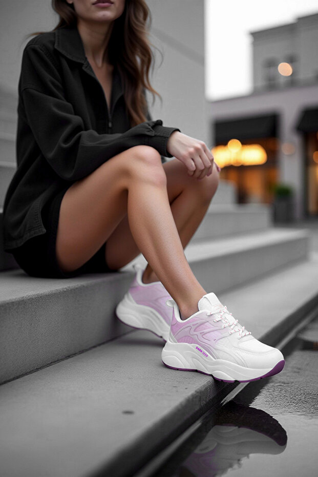 DS STORM fehér lila uniszex tornacipő - 2