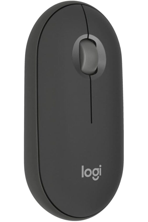 ماوس Pebble Mouse 2 M350s Slim Wireless Bluetooth Mouse، محمول، زر قابل للتخصيص، صوت هادئ - 1