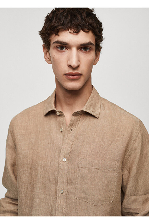 Erkek Bej Gömlek 67035983 - 3