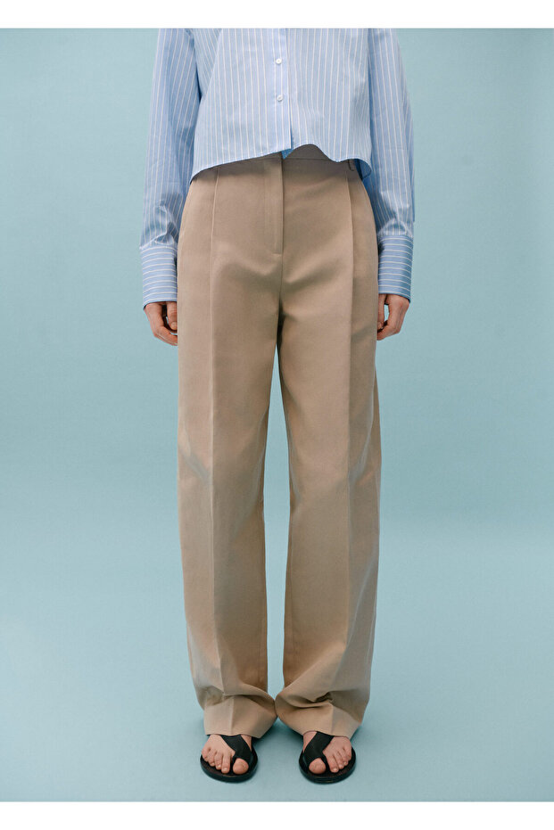 Dunkle Kamel Damenhose 67028661 - 8