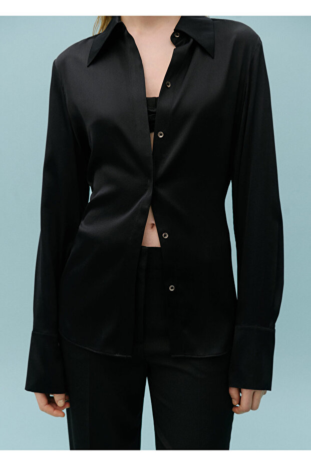 Siyah Kadın  Gömlek 67038653 - 2