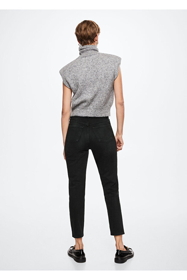 Kadın Siyah denim Pantolon - 11