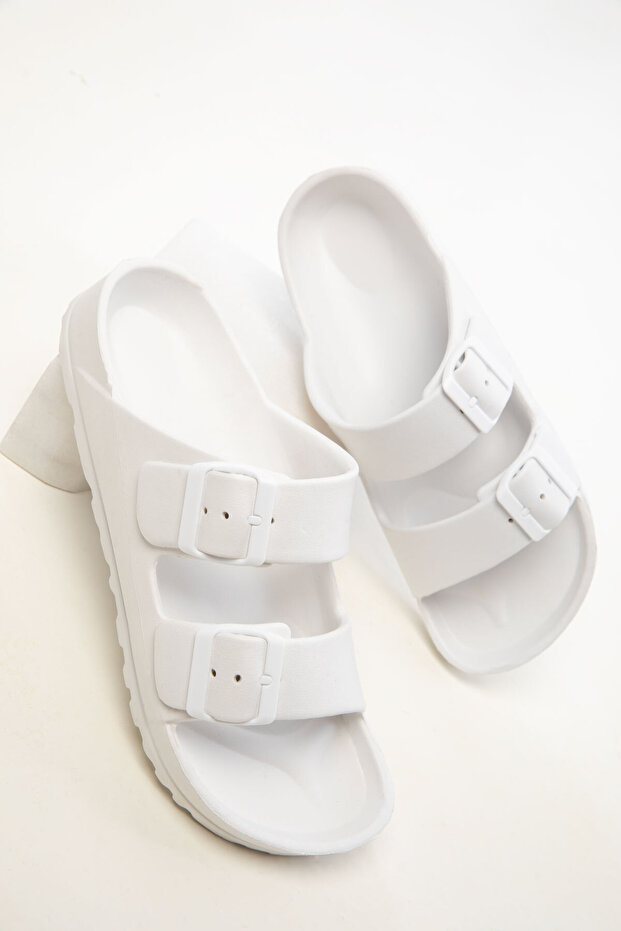 Weiße Unisex-Hausschuhe 16179 - 4