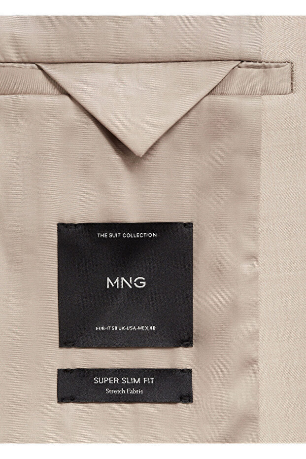 Erkek Bej Blazer Ceket 77110578 - 3