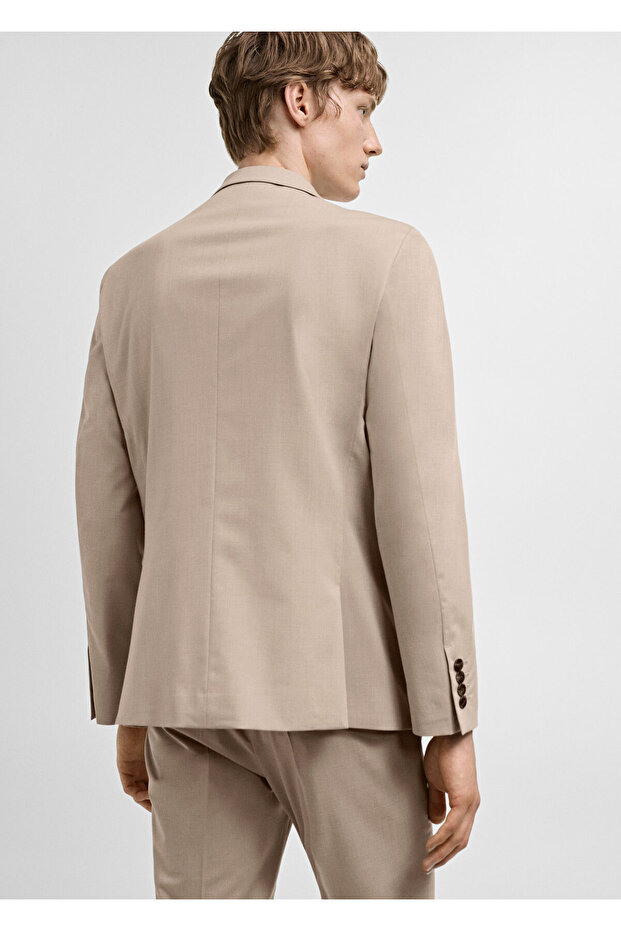 Erkek Bej Blazer Ceket 77110578 - 8