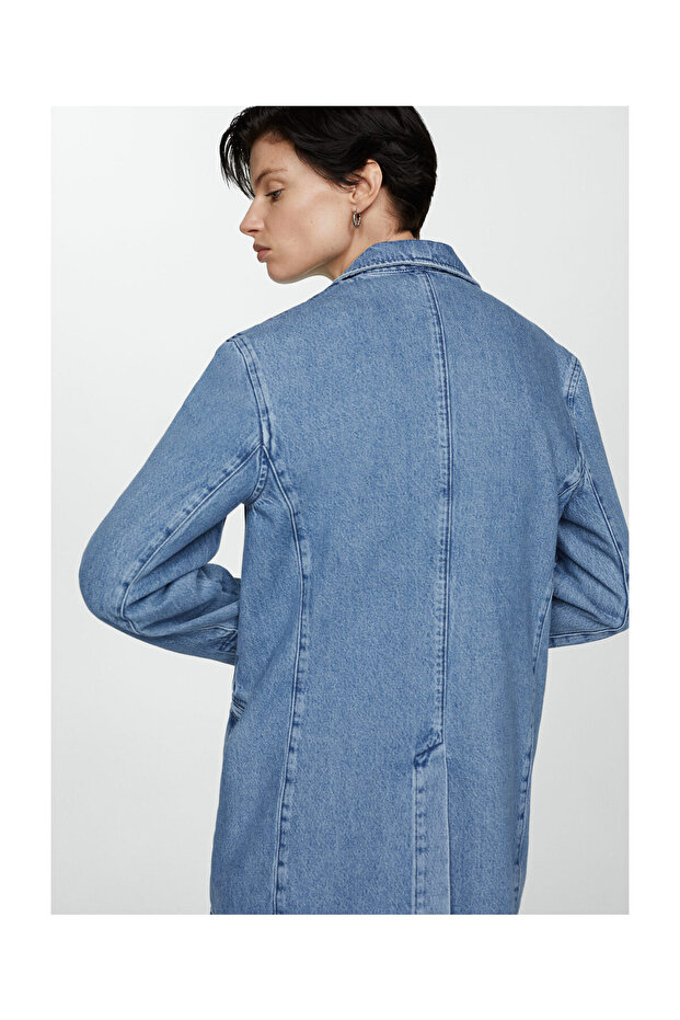 Denim jacket with buttons - 7
