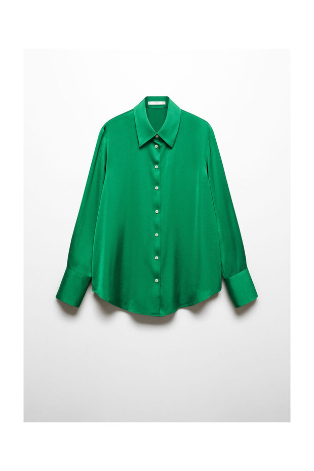 Satin finish flowy shirt - 1