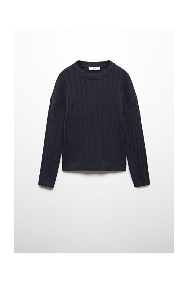 Gestreifter Strickpullover - 1