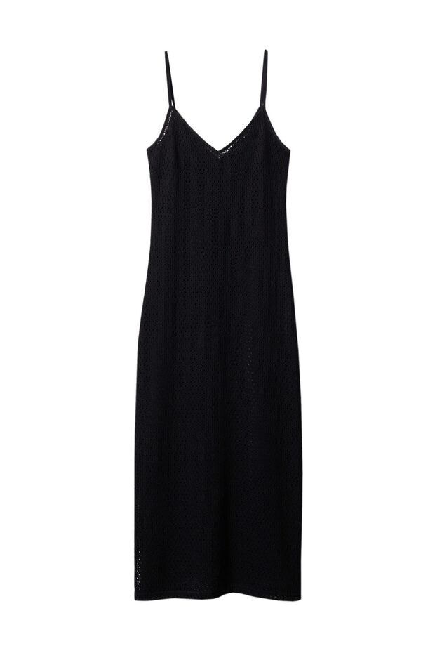 Long openwork knitted dress - 2