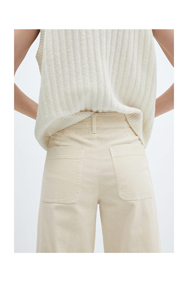 Manšestrové culottes kalhoty - 7