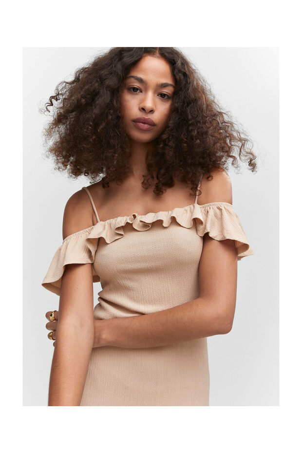 Strukturiertes Rüschenkleid - 3