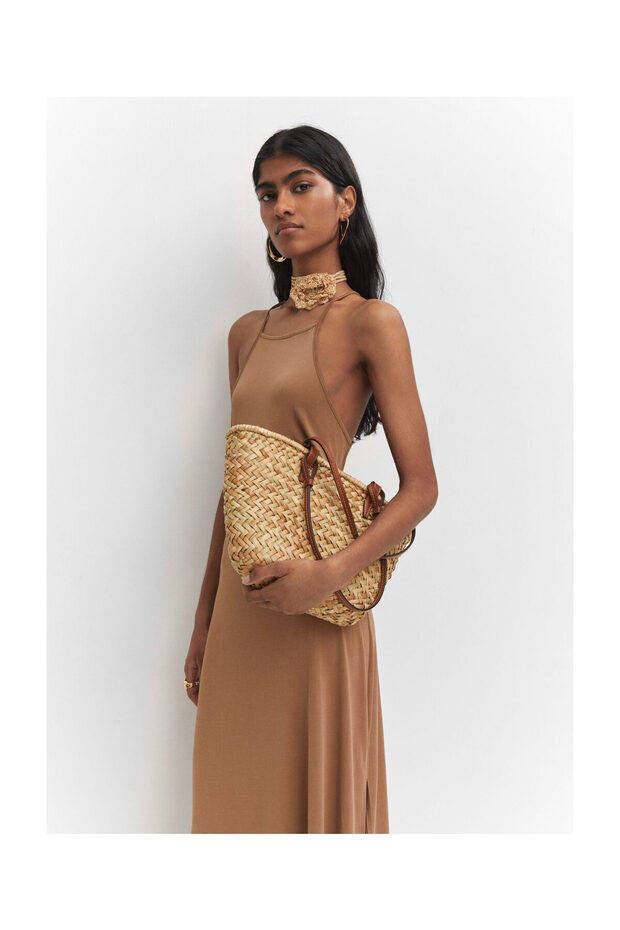 Halter-neck modal dress - 5