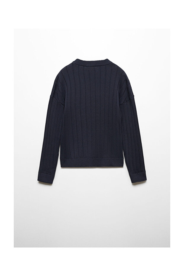 Gestreifter Strickpullover - 6
