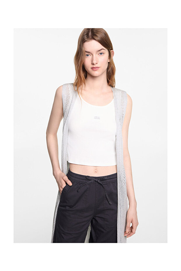 Openwork lurex vest - 8