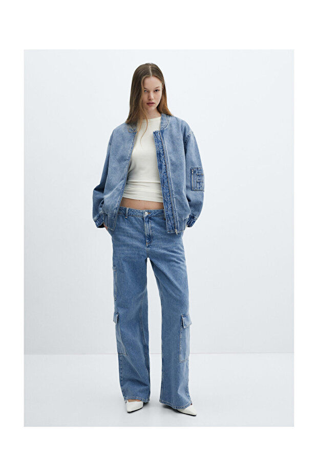 Denim bomber jacket - 3