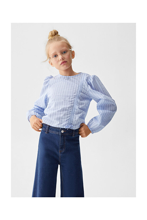 Striped bow blouse - 7