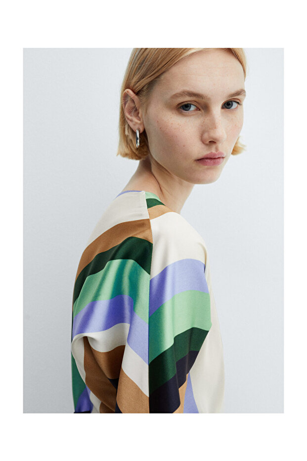 Striped satin dress - 3