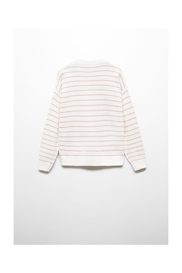 Gestreifter Pullover aus Baumwollmischung - 5