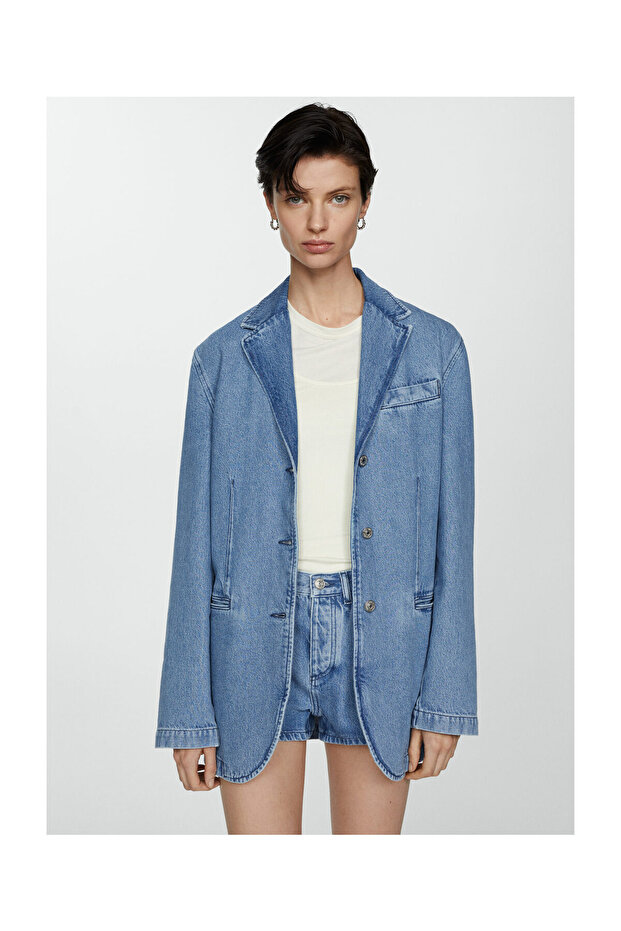 Denim jacket with buttons - 9