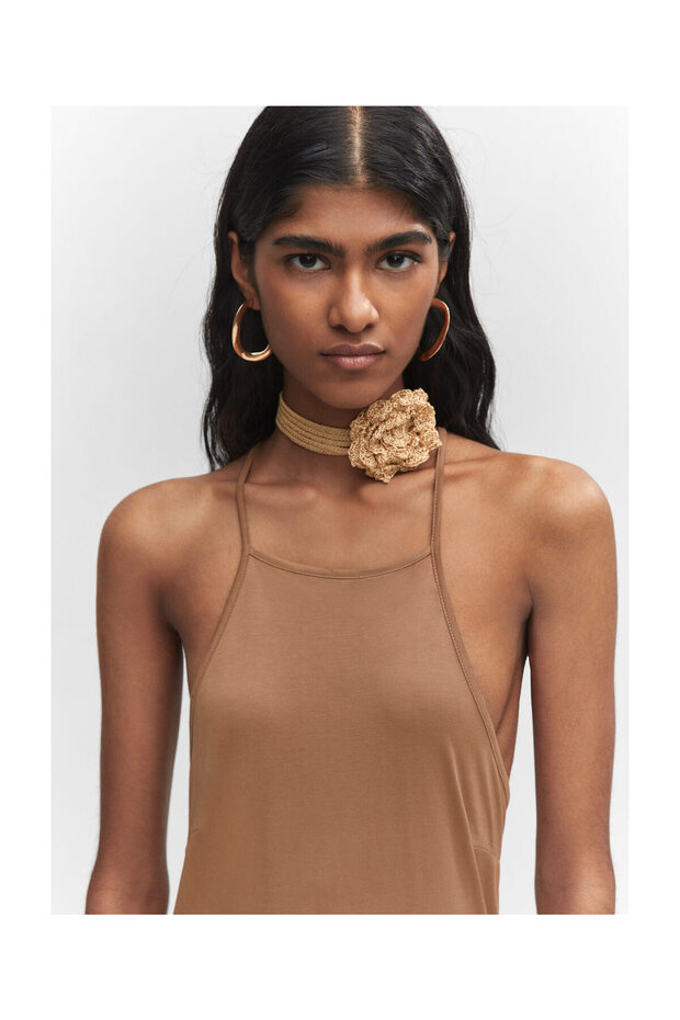 Halter-neck modal dress - 3