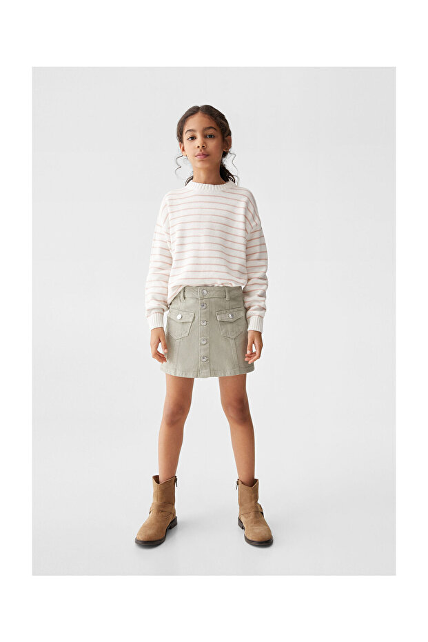 Gestreifter Pullover aus Baumwollmischung - 6