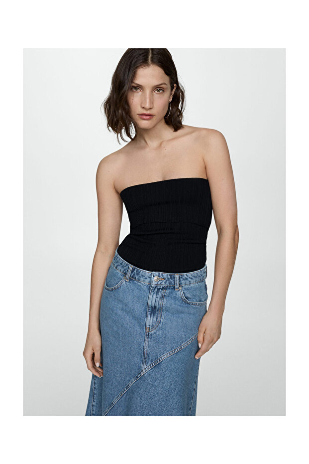 Asymmetrical denim skirt - 4