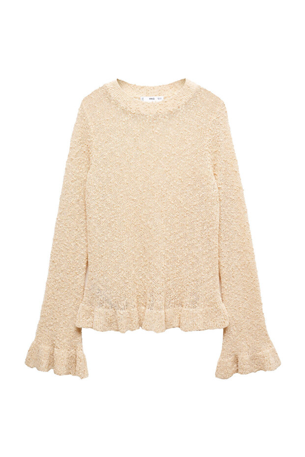 Sweater with ruffled ends - 2