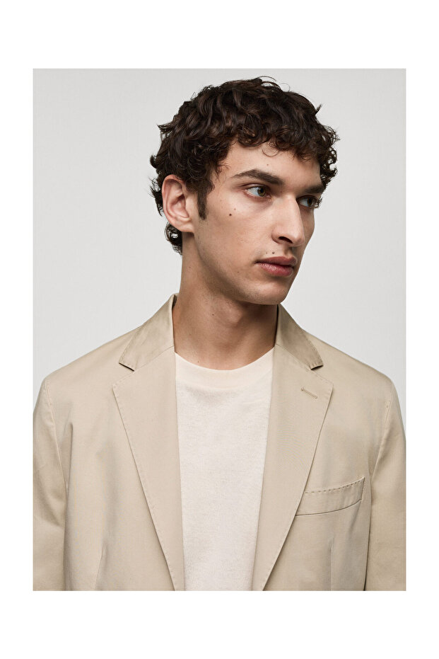 Karcsúsított pamut blézer - 3