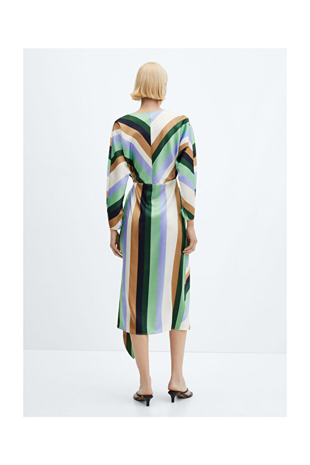 Striped satin dress - 6