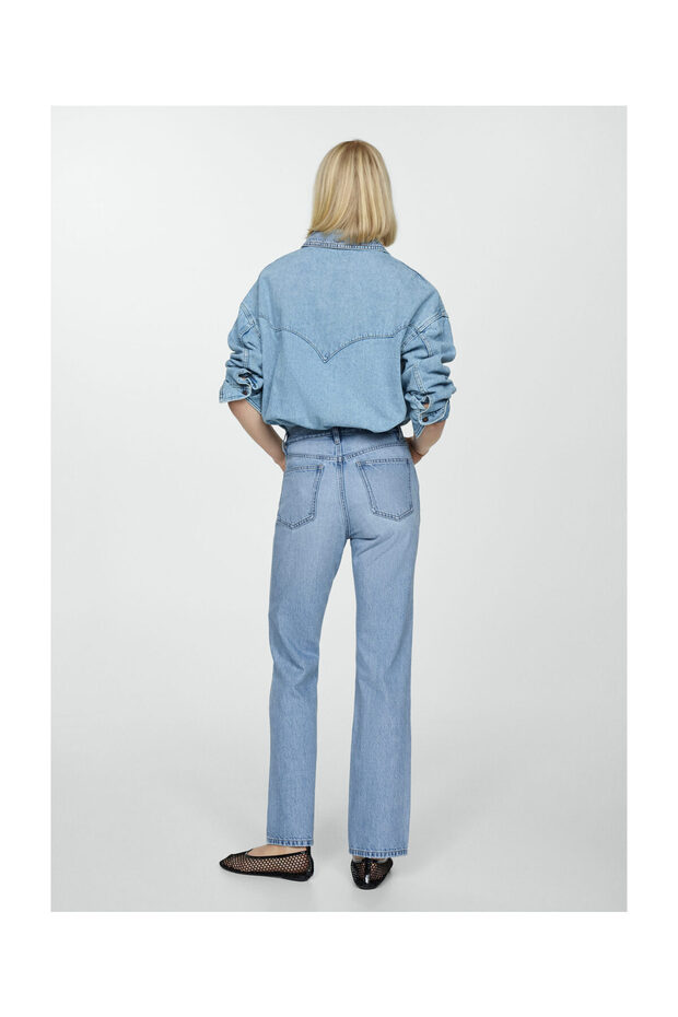 Mid-rise straight jeans - 9