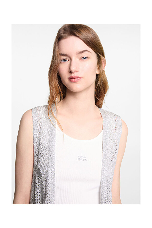 Openwork lurex vest - 3