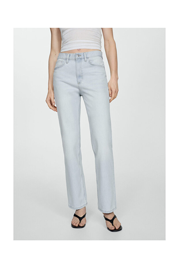 Mid-rise straight jeans - 9