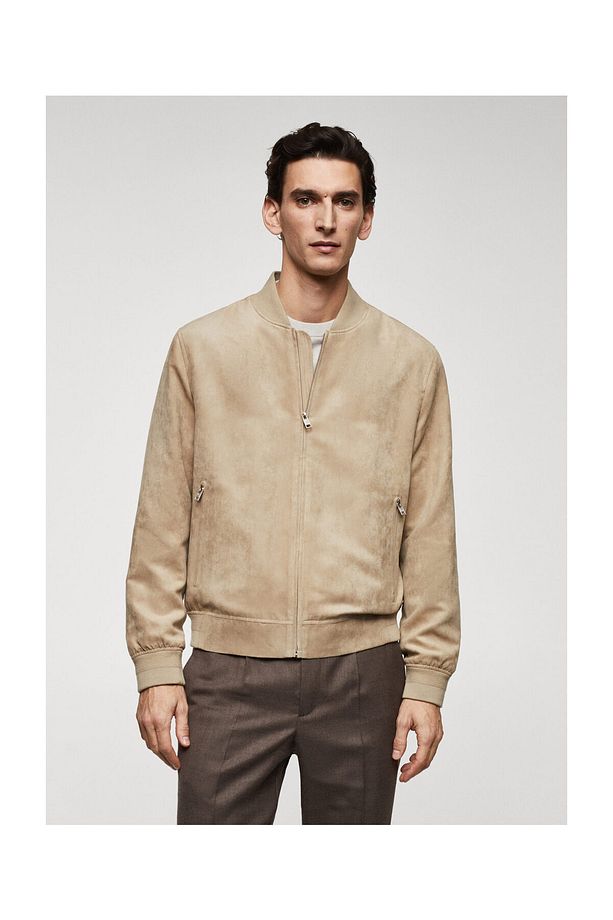 Suede-effect bomber jacket - 8