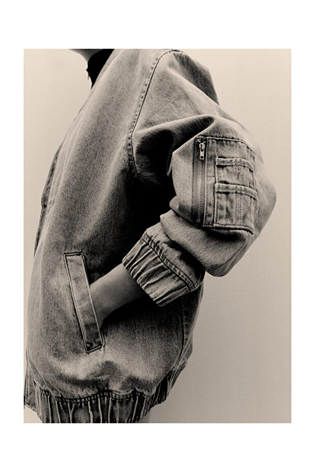 Denim bomber jacket - 12