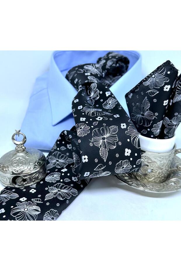 Dokuma Mendilli Kravat - 4