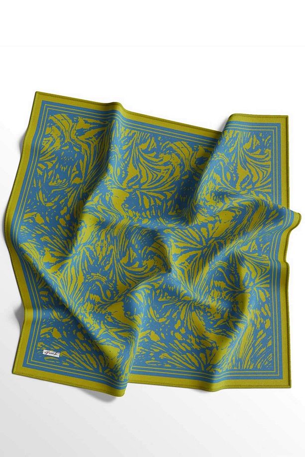 Dalgalı Desen Hardal Soft Pamuk Eşarp - 5