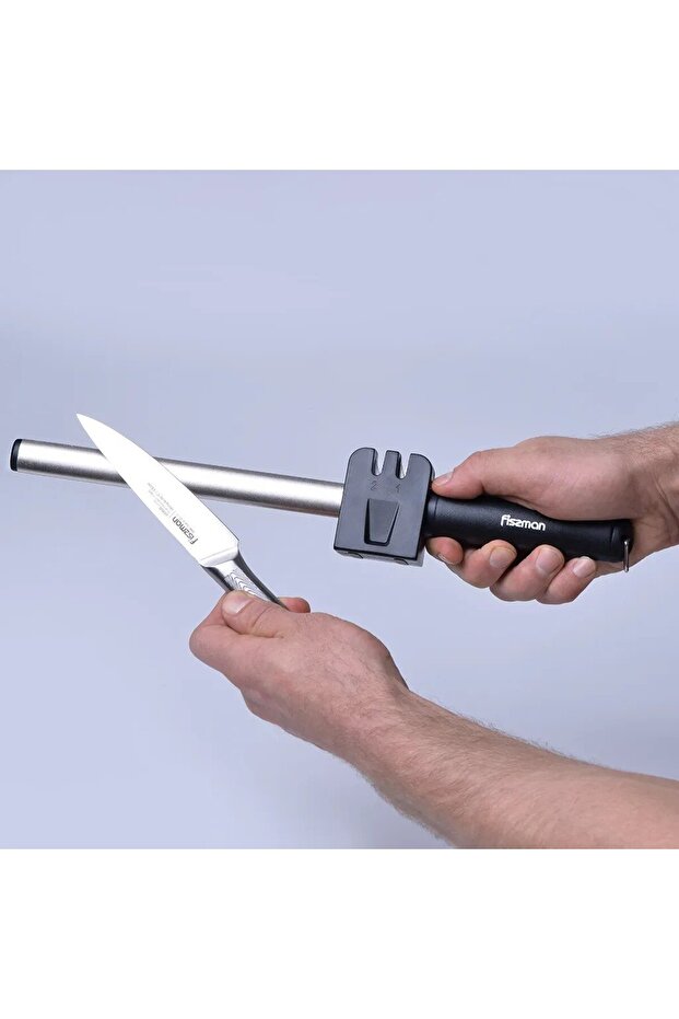 Knives Sharpening Multifunctional Diamond Series Rod Silver/Black 38x39x6cm