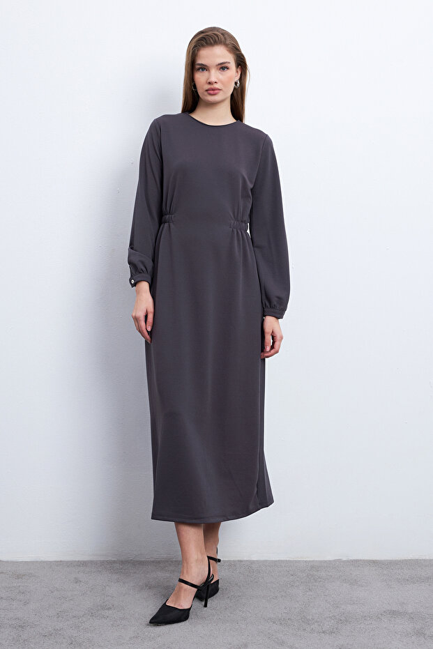 Smoked Waist Detailed Zara Crep Dress