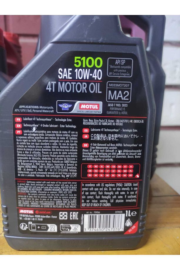 2024 Üretim 5100 10w40 4t Motosiklet Yağı - 1 Lt - 2