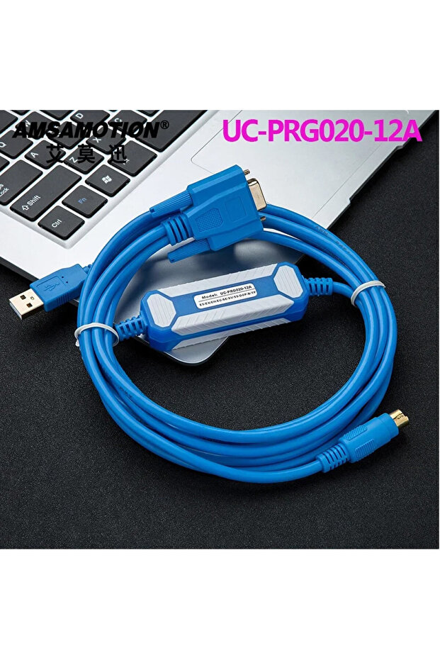 UC-PRG020-12A Delta Usb Plc Programlama Kablosu Round 8Pin DB9 Hmi Text Panel DOP-B AH5xx DVP-SV - 7