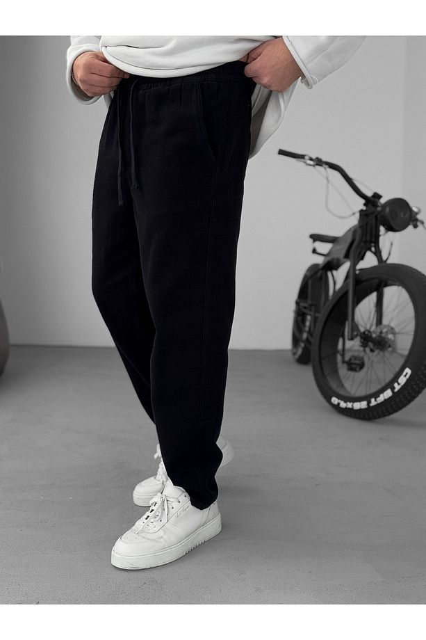 Siyah Regular Fit Diz Dikişli Pantolon YP-5010 - 3
