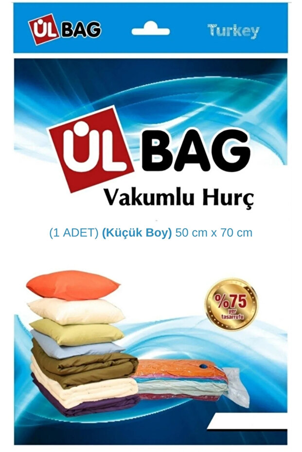 (1 ADET)(KÜÇÜK BOY) 50 Cm X 70 Cm Elbise Vakumlu Hurç - Vakumlu Poşet - 1