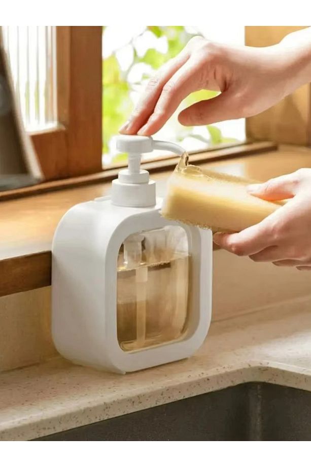 500 ml Tezgah Üstü Dikdörtgen Sıvı Sabunluk – Şık ve Pratik Tasarım ! - 1