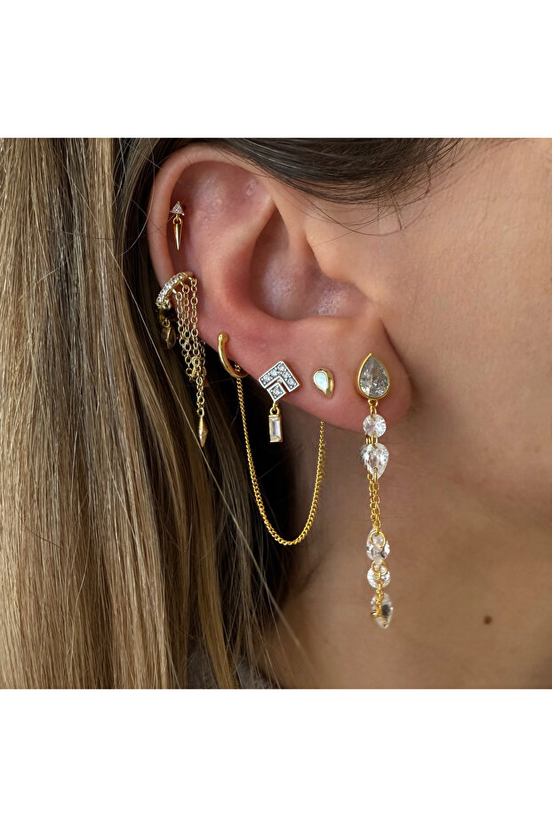 Zincirli Basic Küpe - 1