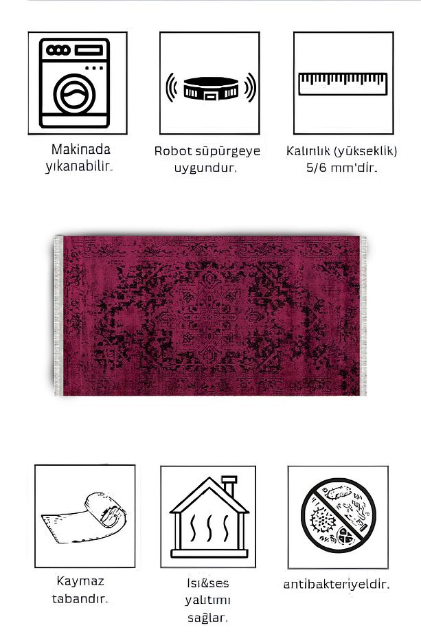 Dot Tabanlı yıkanabilir, leke tutmayan halı - 4