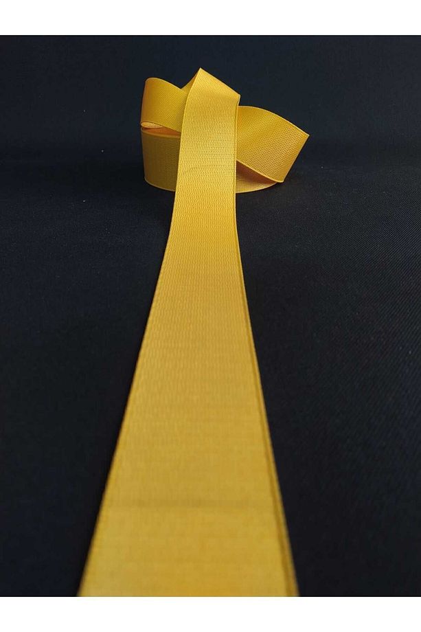 Renkli Emniyet Kemeri 6 Metre 2 Kemer Için (KOYU SARI) 2 Adet E Sertifika Hediyelidir - 6